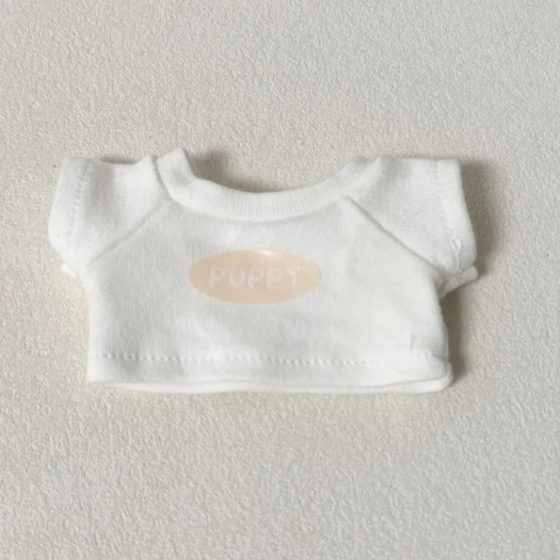 лабубу 17cm Labubu V1 V2 V3 Plush Labubu Clothes - Casual T-Shirt & Shorts Set Trendy  Outfit Kids' Toy Party Gift