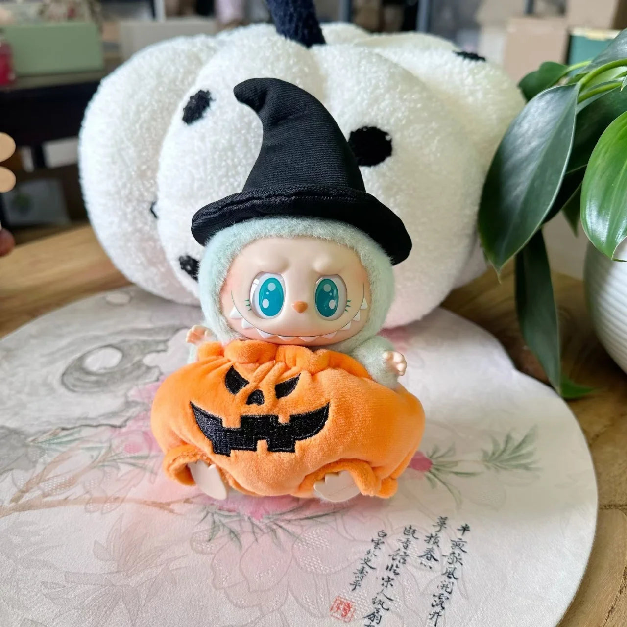 Halloween Pumpkin Clothes Set and Accessories for Pop Mart Labubu Dolls (clothes only)