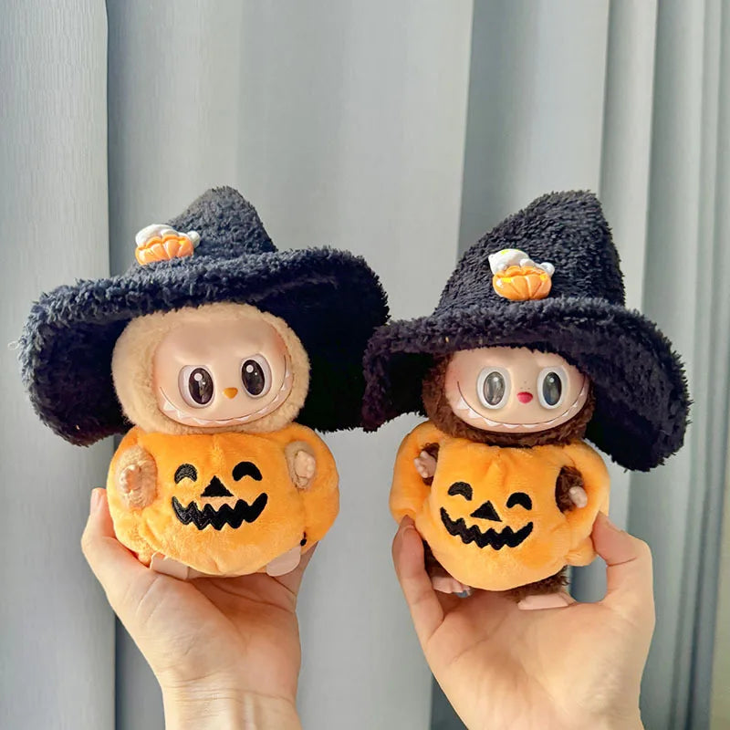Halloween Pumpkin Clothes Set and Accessories for Pop Mart Labubu Dolls (clothes only)