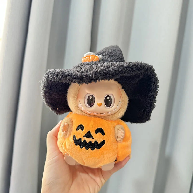 Halloween Pumpkin Clothes Set and Accessories for Pop Mart Labubu Dolls (clothes only)