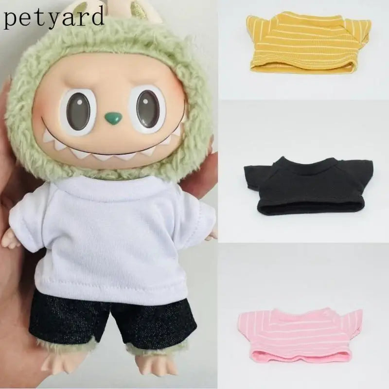 Casual Shorts and T-shirts for Labubu POP MART Dolls