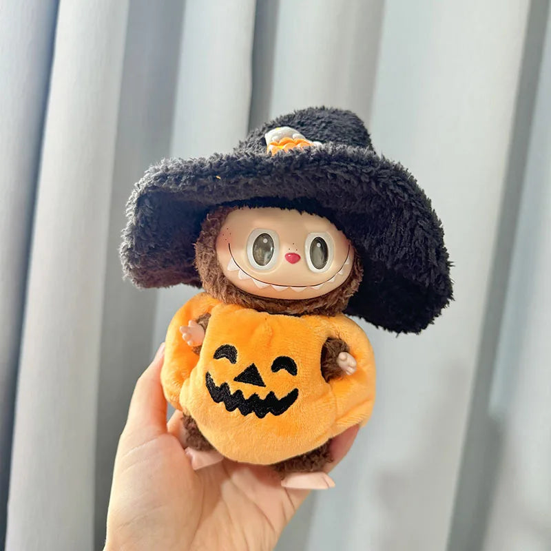 Halloween Pumpkin Clothes Set and Accessories for Pop Mart Labubu Dolls (clothes only)